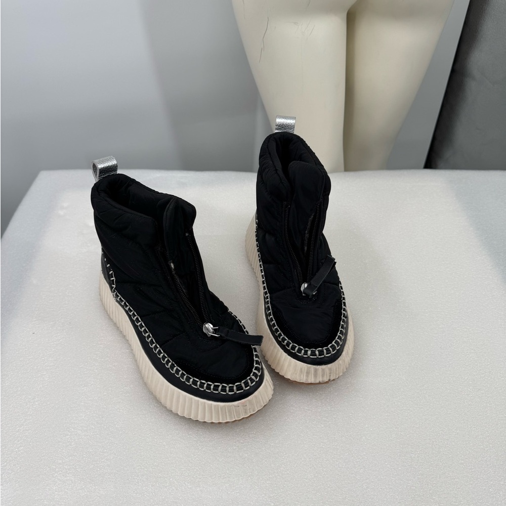 Black and Silver High-Top Sneakers